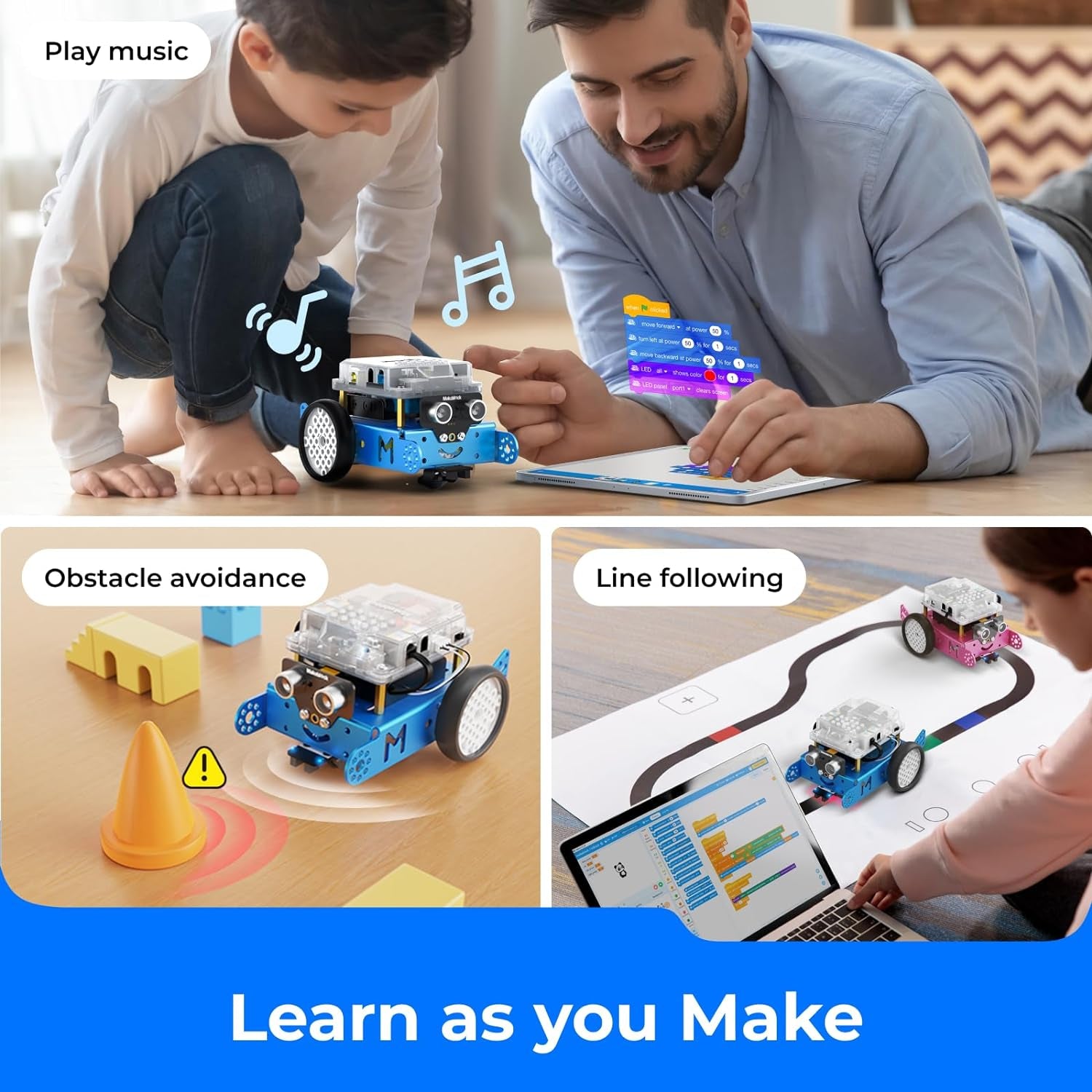 Mbot Robotics Kit for Children Ages 8-12: Learn Coding with Scratch and Arduino - STEM Educational Science Kit for Boys and Girls