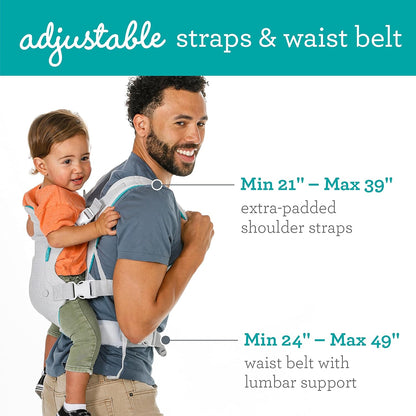4-in-1 Adjustable Ergonomic Baby Carrier for Newborns to Toddlers - Light & Airy Convertible Design, Essential for Baby Registries