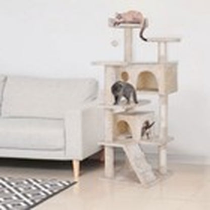 55-Inch Multi-Level Cat Tree Tower Activity Center with Condo - Available in 6 Colors