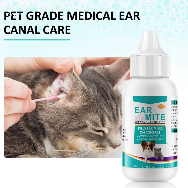 Earmite Oil Treatment for Dogs and Cats - Pet Ear Cleaner and Wash for Ear Canal Health