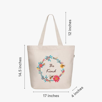 Elegant Large Canvas Tote Bag for Women with Zipper and Pocket - Ideal for Yoga, Work, and Beach Activities