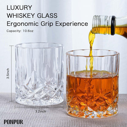 Gifts for Men Dad Stocking Stuffers, Whiskey Decanter Set with 2 Glasses, Unique Cool Dad Birthday Gift from Daughter Son, Best Christmas Retirement Present for Man Father