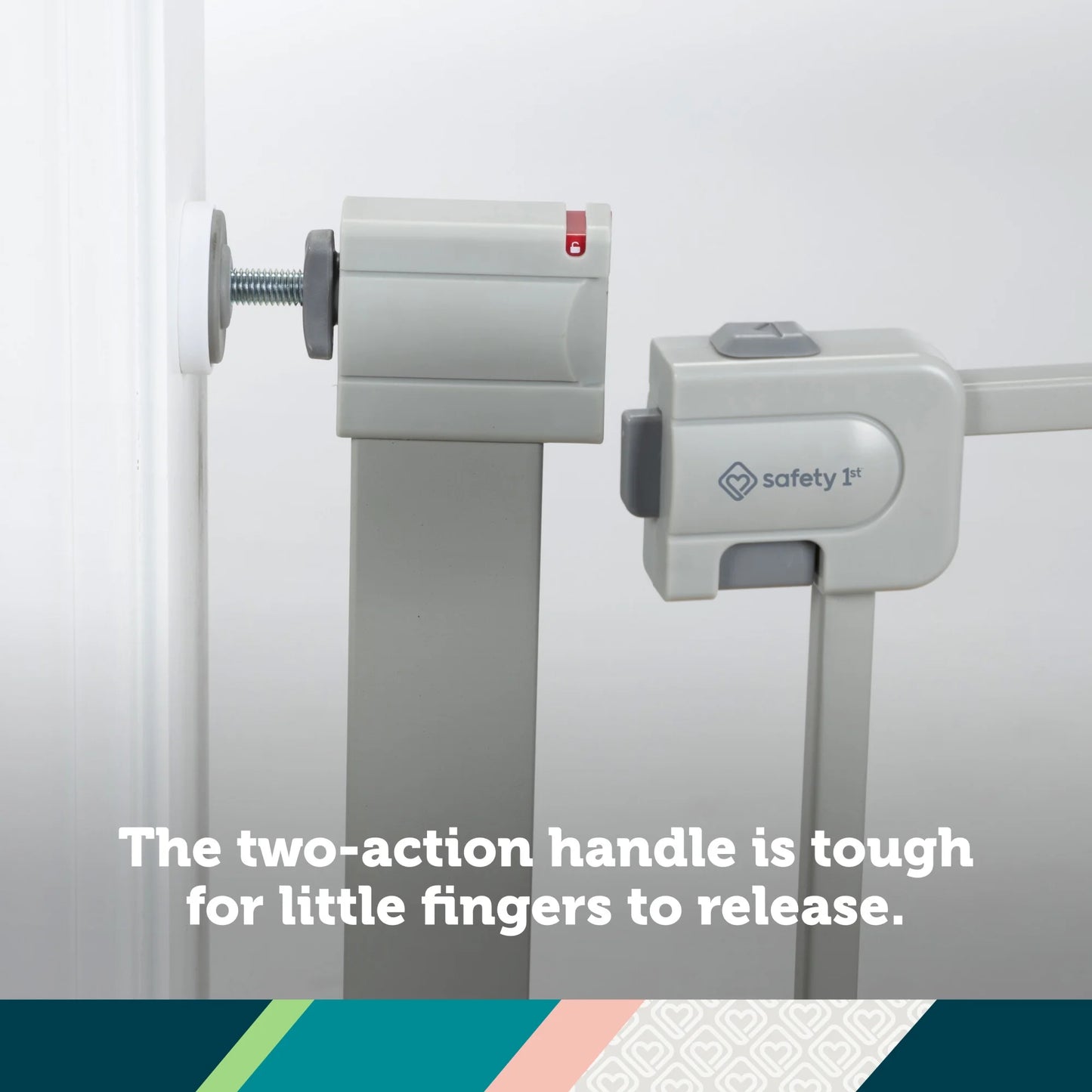 Pressure-Mounted Baby Gates for Doorways, Securetech® No-Drill Design with Integrated Door, Adjustable Width 29-38 Inches