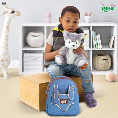 Wolf-Themed Backpack and Plush Toys for Children Aged 2-5 Years