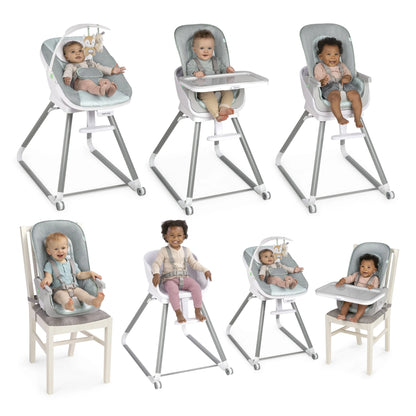 Beanstalk 6-in-1 Convertible High Chair and Booster Seat for Infants to Age 5 - Ray