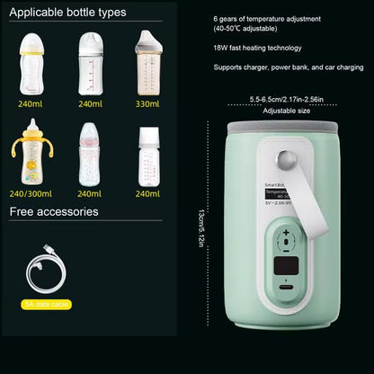 Insulated Baby Bottle Warmer Bag - USB Rechargeable Milk and Water Heater for Outdoor Travel