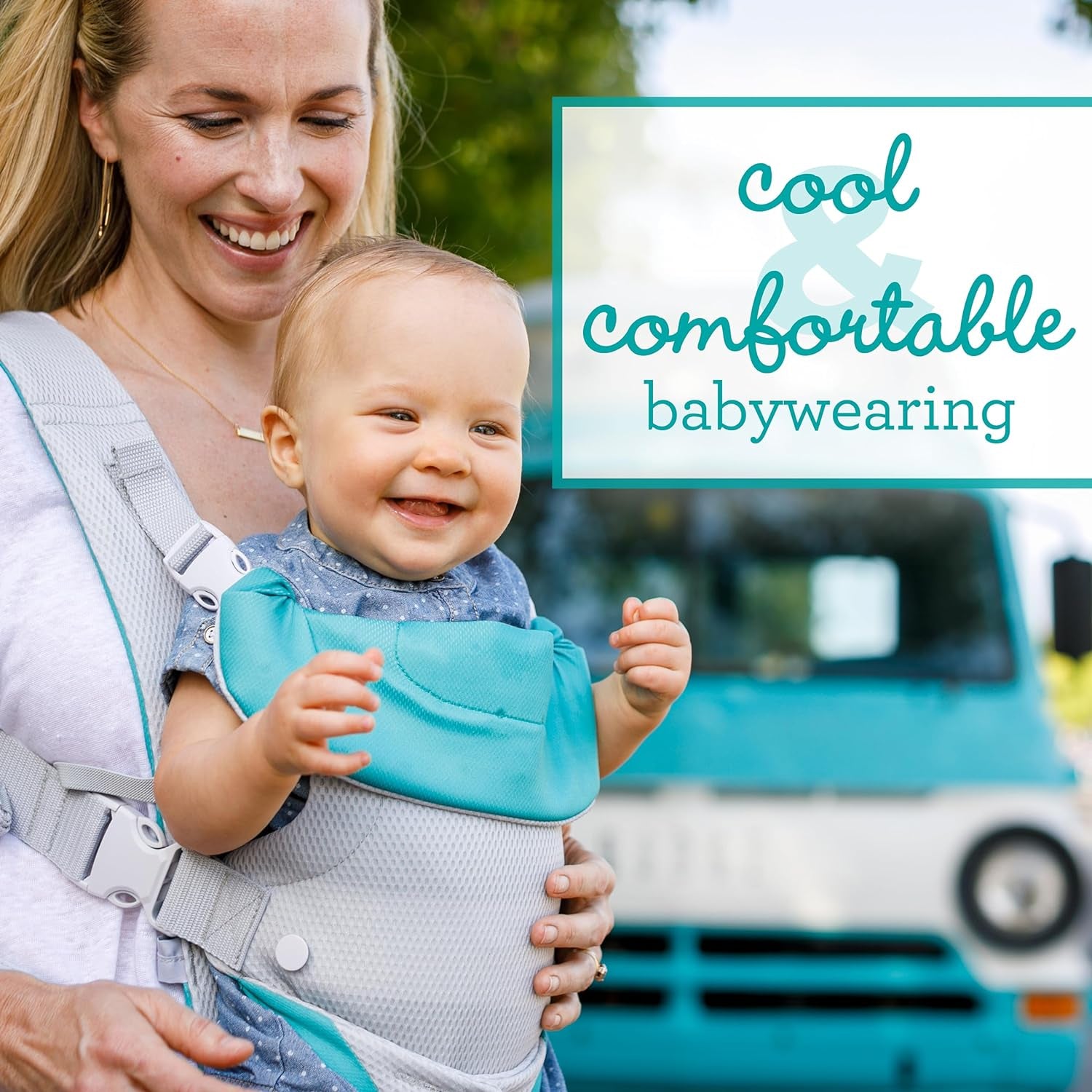 4-in-1 Adjustable Ergonomic Baby Carrier for Newborns to Toddlers - Light & Airy Convertible Design, Essential for Baby Registries