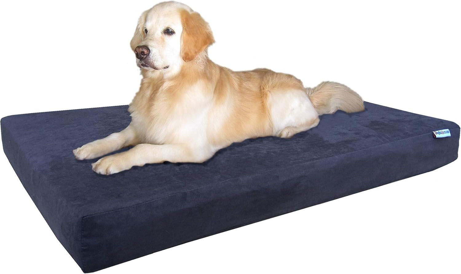 Orthopedic Gel Memory Foam Pet Dog Bed, Waterproof Liner with External Microsuede Cover and Bonus Antislip Cover (Microsuede Espresso, 55"X47"X4" Inches)