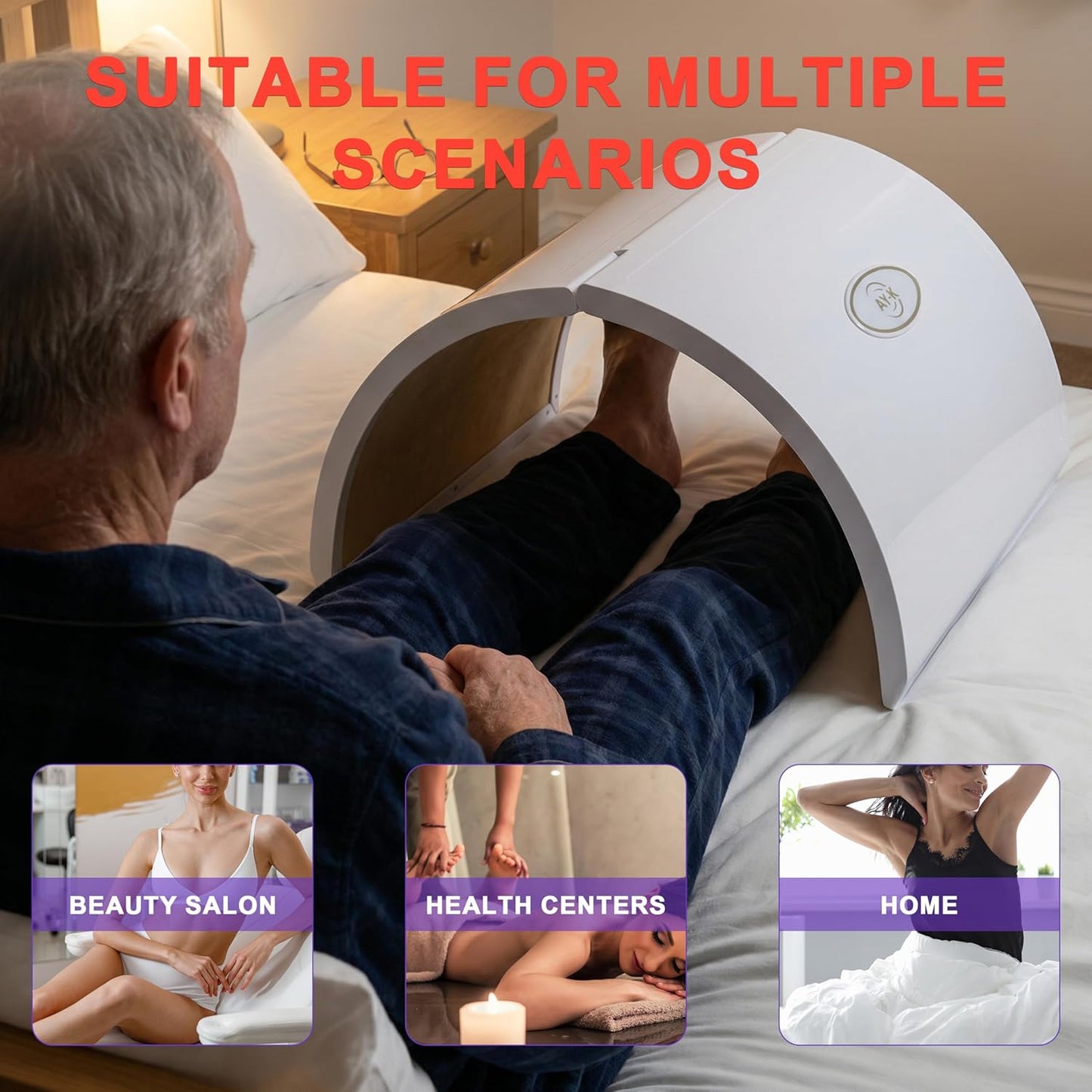 Far Infrared Device 180 Degree Surround Heating Portable Foldable Spa Beauty Salon Skin Care Muscle Tension  ETIN18