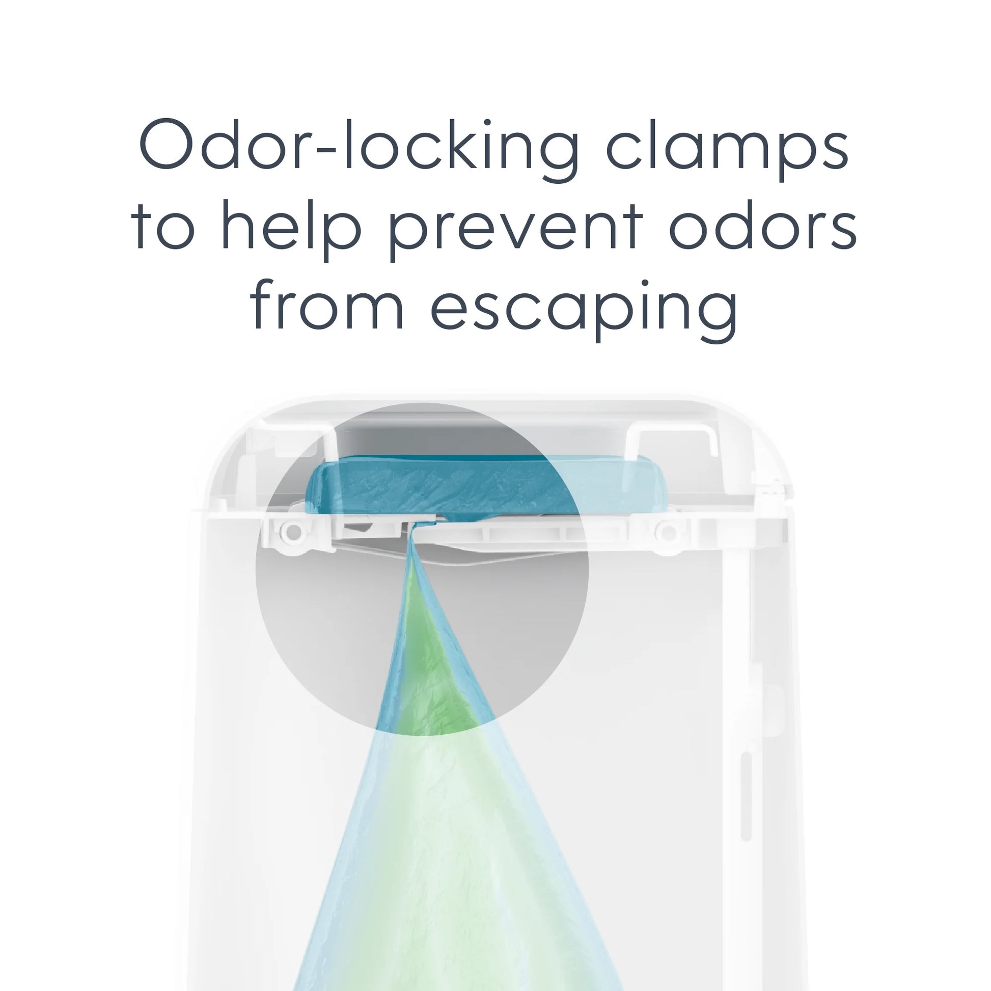 Premium White Gift Set: Includes 1 Diaper Pail and 48 Convenient Refill Bags