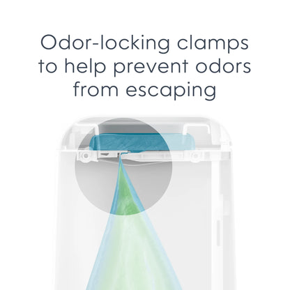 Premium White Gift Set: Includes 1 Diaper Pail and 48 Convenient Refill Bags