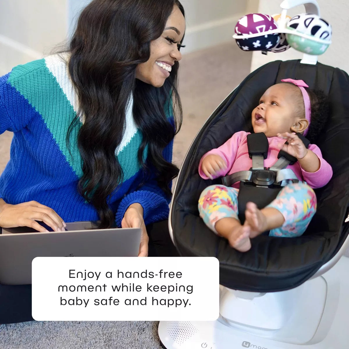 4Moms Mamaroo Multi-Motion Baby Swing with Enhanced Smart Connectivity