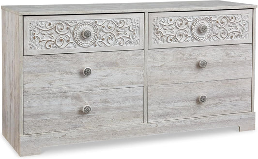 Paxberry Bohemian Dresser in Whitewash Finish