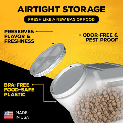 Vittles Vault Stackable Dog Food Storage Container with Sealing Lid, up to 40 Lbs Dry Pet Food Storage Container, Usa-Made - [20.5"L X 12"W X 16.75"H]