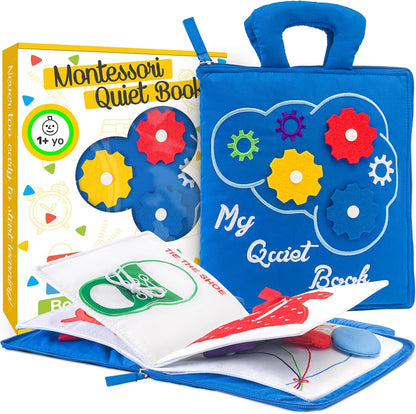 Montessori-Inspired Busy Book for Toddlers Aged 1-3 - Engaging Airplane Activities and Quiet Time Learning for Boys and Girls