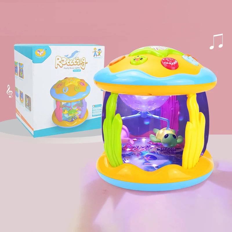 Ocean Light Rotary Projector Musical Toy for Infants Aged 1-3 Years - Montessori-Inspired Early Educational Sensory Toy for Toddlers