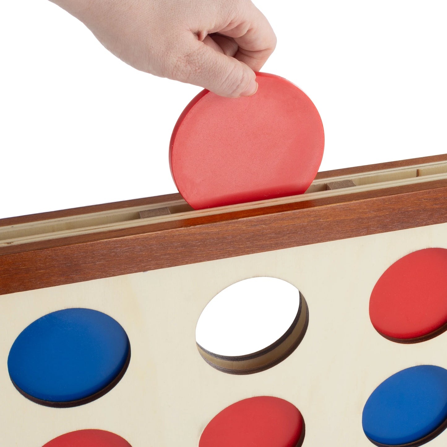 4-In-A-Row--Giant Classic Wooden Game for Indoor and Outdoor Play--2 Player Strategy and Skill Fun Backyard Lawn Toy for Kids and Adults by