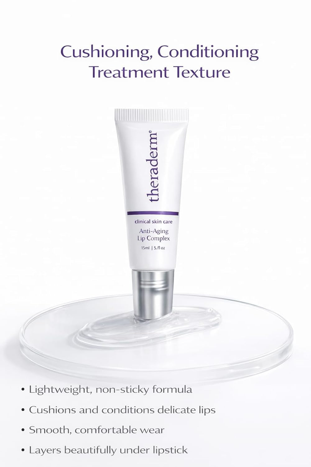 Anti-Aging Lip Complex – Peptide Lip Treatment for Plumper-Looking, Smoother Lips with Collagen Peptides, Avocado Oil & Coq10, .33 Oz