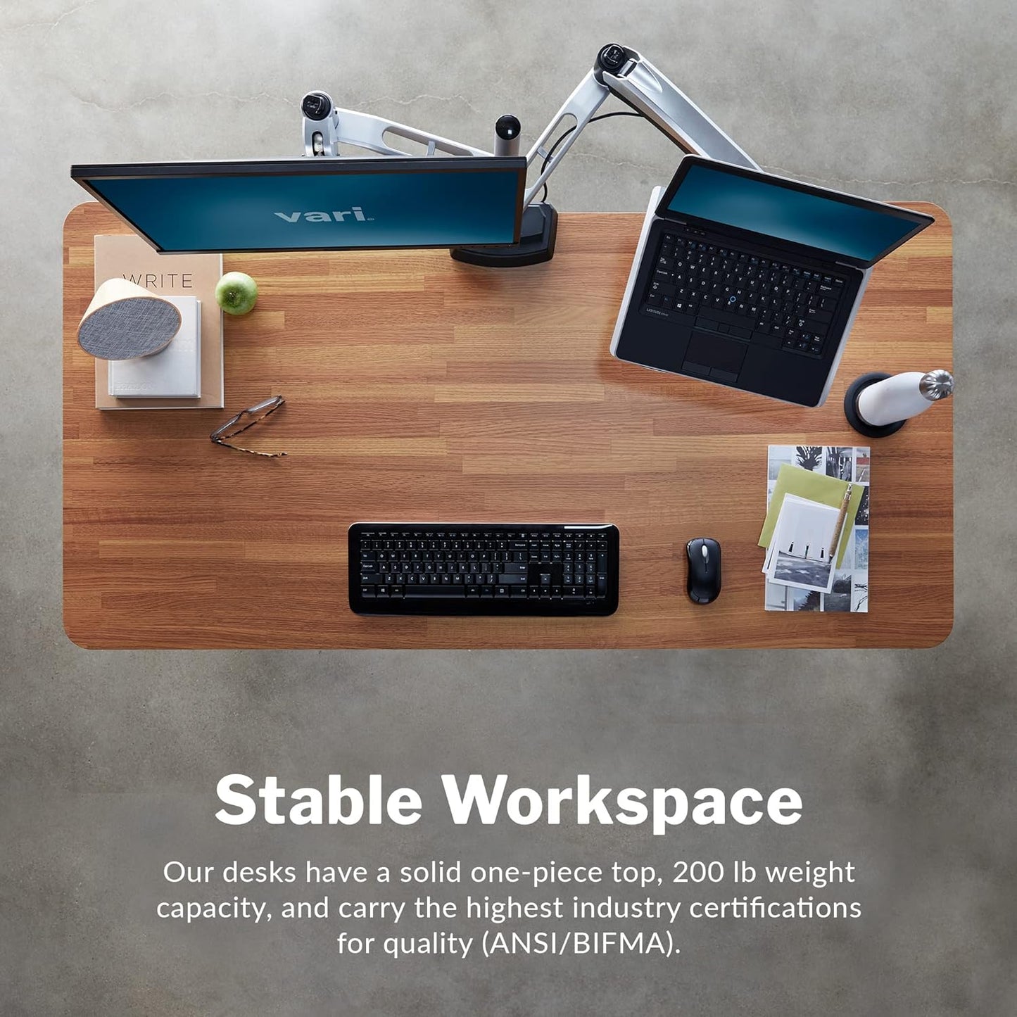 Premium Height Adjustable Electric Standing Desk - Dual Motor with Memory Presets, Sturdy T-Style Legs - Ideal for Gaming or Home Office Workstation - 60” x 30”, Butcher Block Finish