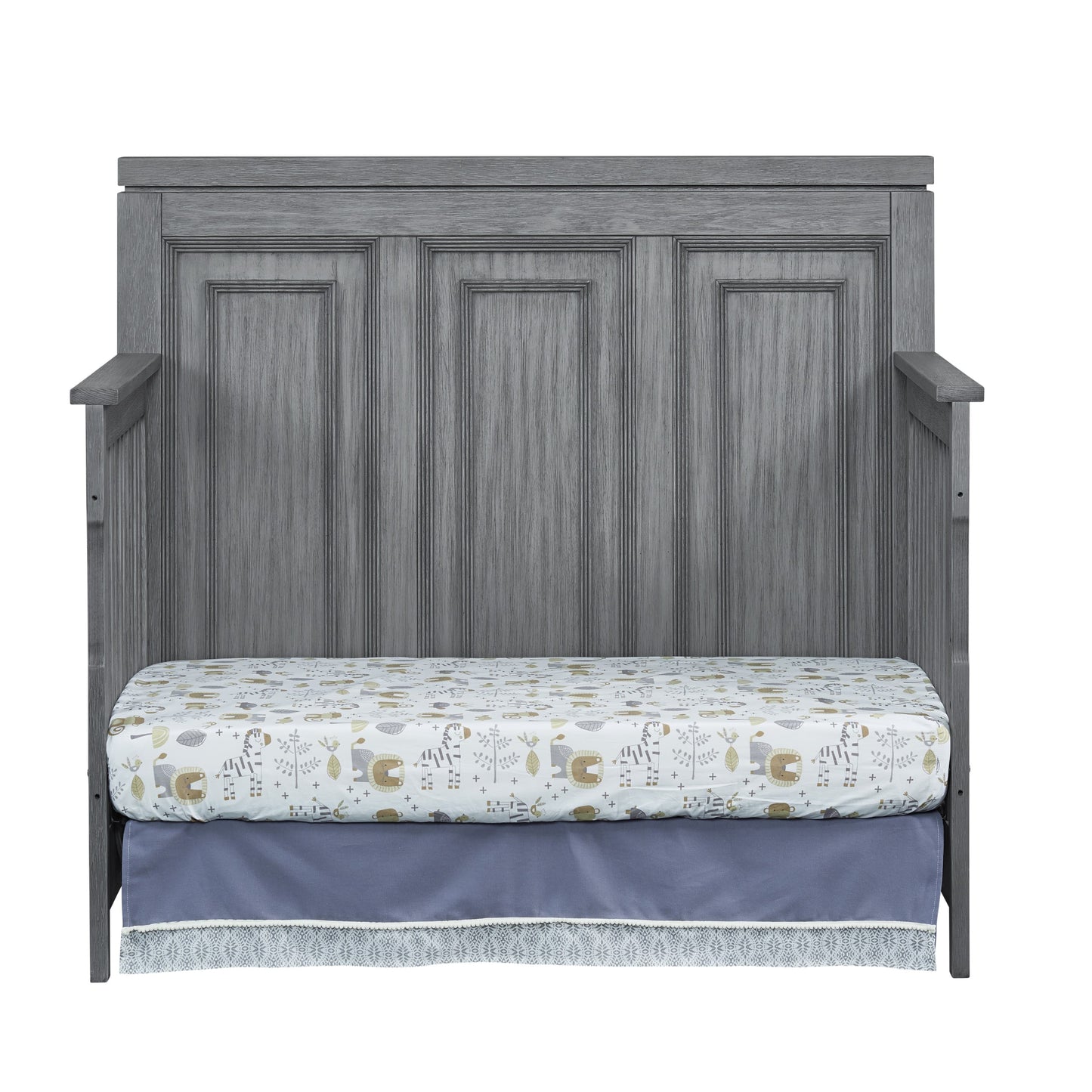 Manchester 4-in-1 Convertible Crib in Rustic Gray, GREENGUARD Gold Certified for Enhanced Safety and Quality