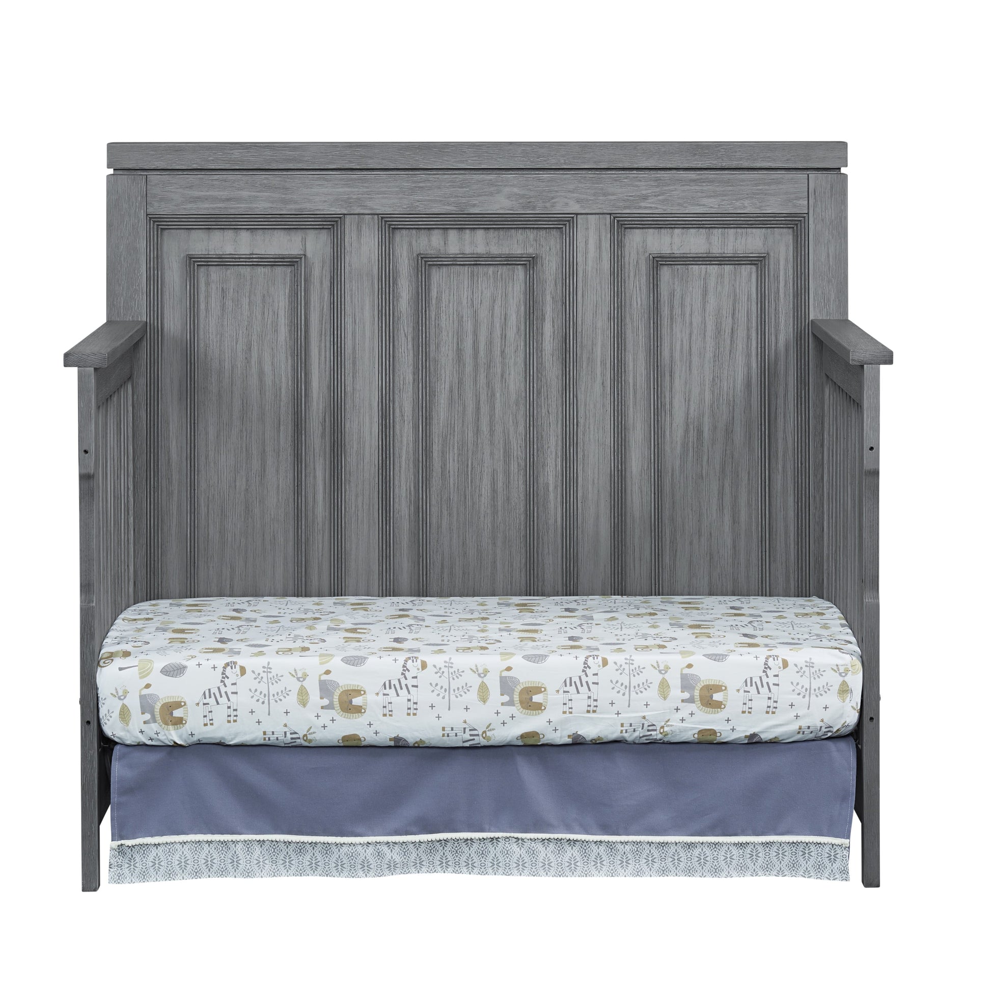 Manchester 4-in-1 Convertible Crib in Rustic Gray, GREENGUARD Gold Certified for Enhanced Safety and Quality