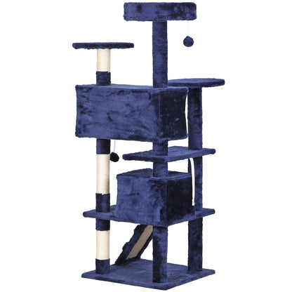 55-Inch Multi-Level Cat Tree Tower Activity Center with Condo - Available in 6 Colors