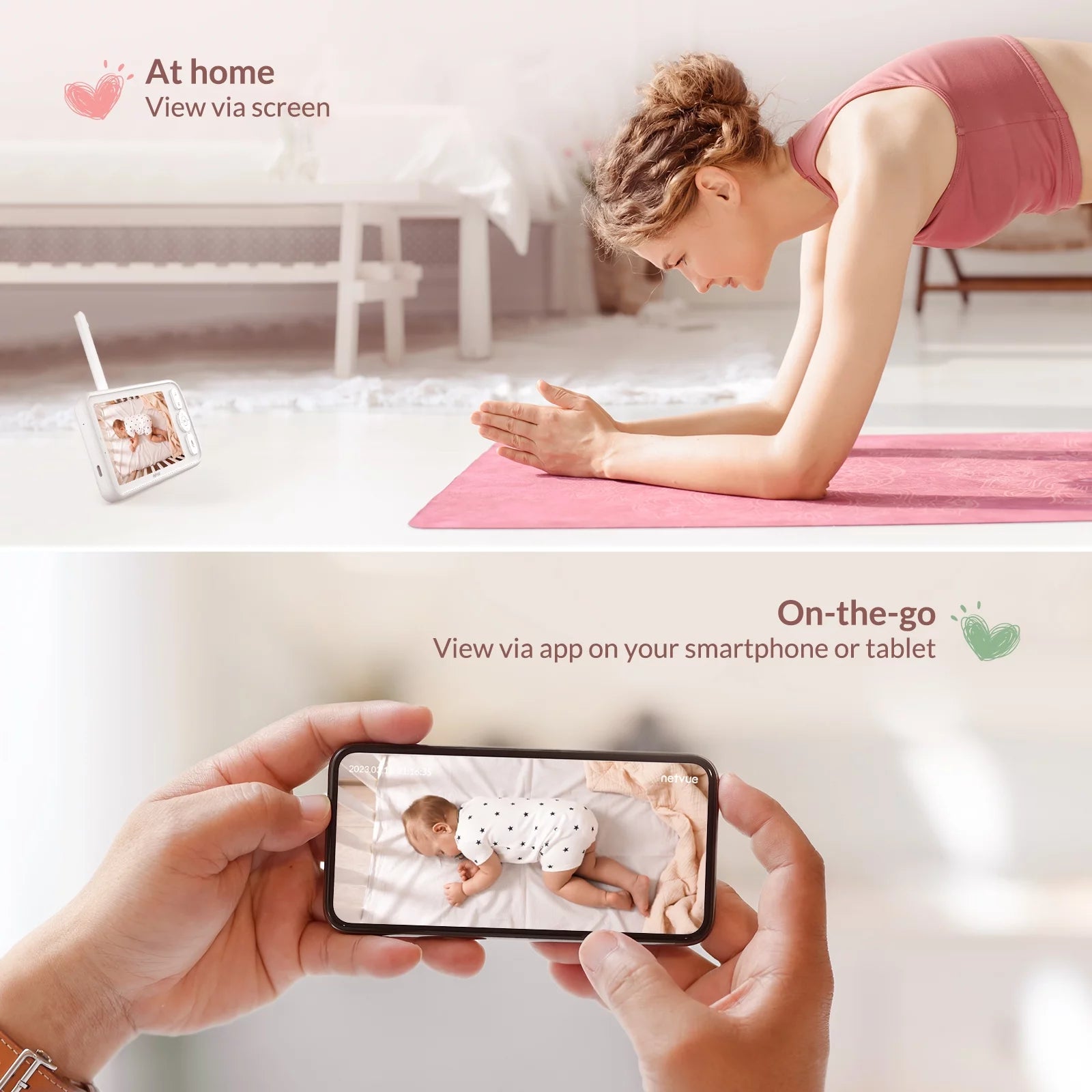 Peekababy 1080P HD 5-Inch Video Baby Monitor with Audio and Camera Functionality