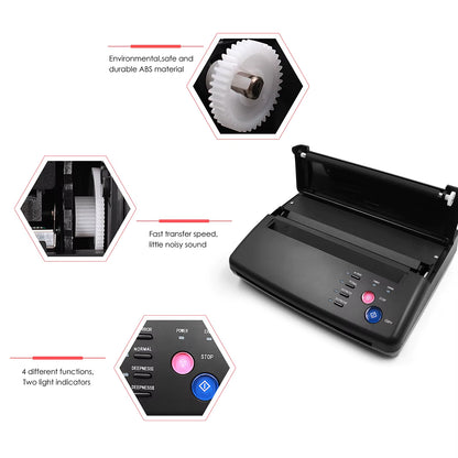 Tattoo Transfer Machine Stencils Device Copier Printer Drawing Thermal Tools for Tattoo Photos Transfer Paper Copy for Beginner
