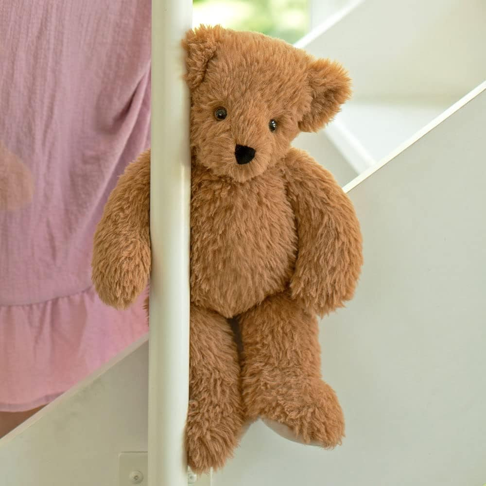 13-Inch Almond Brown Bear Stuffed Animal | Made in the USA with 100% Recycled Filling | Bear Hospital Care Support