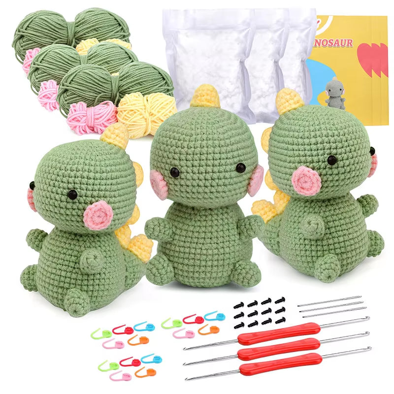Crochet Animal DIY Kit for Beginners: Complete with Yarn, Needles, and Accessories