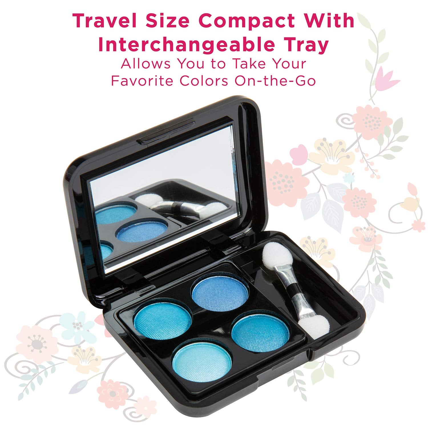 Makeup Kit Gift Set - 51 Piece - 32 Eye Shadows, 2 Blushes, 2 Lip Glosses, 2 Lipsticks, 2 Eye Liner Pencils, 1 Lip Liner Pencil, 1 Mascara - Case with Carrying Handle