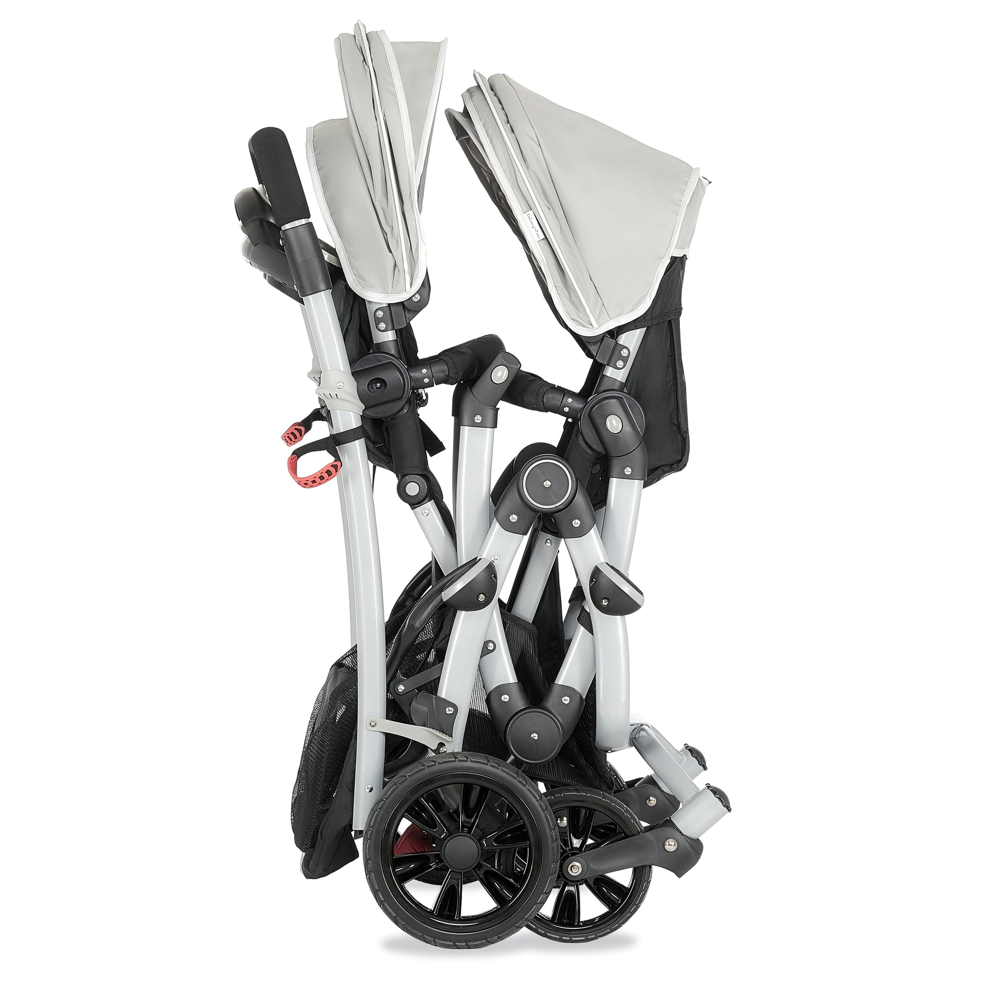 Track Tandem Stroller - Face-to-Face Design in Light Grey