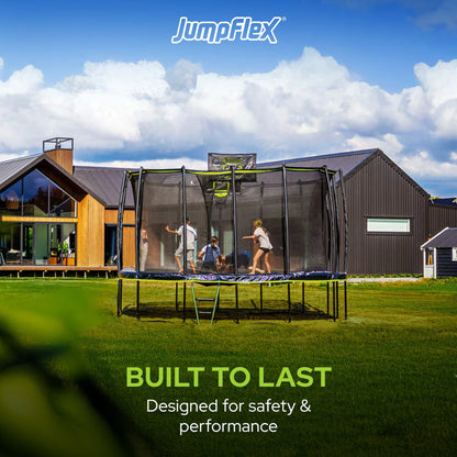 MEGA 19' Square Trampoline, Kids Outdoor Play Equipment with Net & Ladder