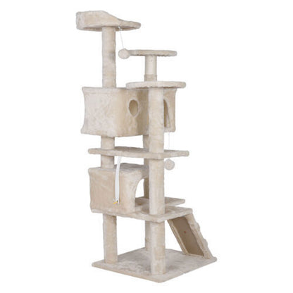 55-Inch Multi-Level Cat Tree Tower Activity Center with Condo - Available in 6 Colors