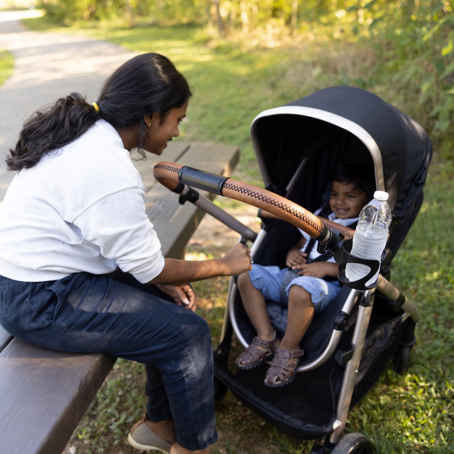 6-in-1 Modular Travel System for Infants and Toddlers in Black and Gold, Unisex Design
