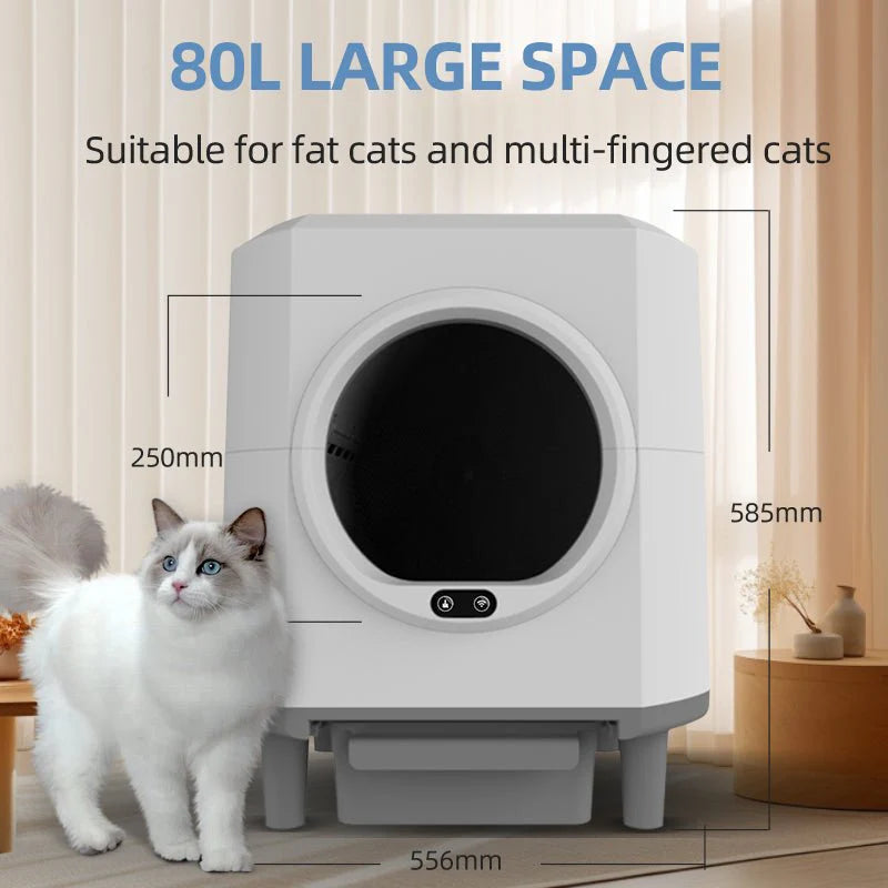 HEYBO Automatic Cat Litter Box Closed — Self-Cleaning & Quiet Operation