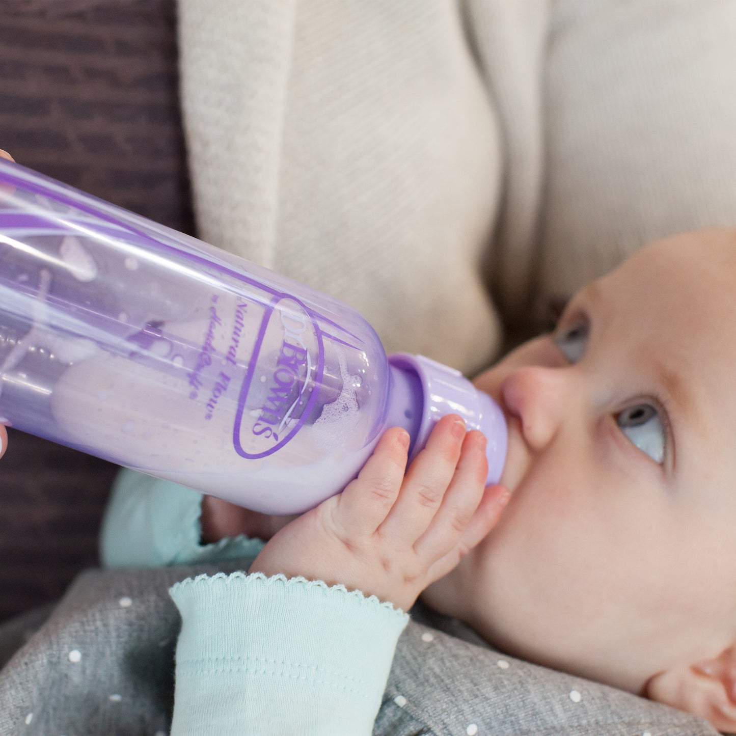 Natural Flow Anti-Colic Options+ Narrow Baby Bottles, Purple, 8 oz, Slow Flow, Suitable for Newborns, Set of 3