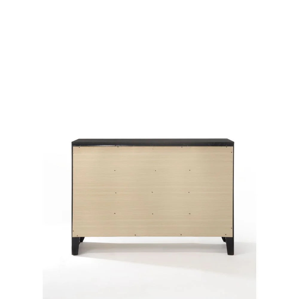 5-Piece Contemporary Black Wooden King Bedroom Suite