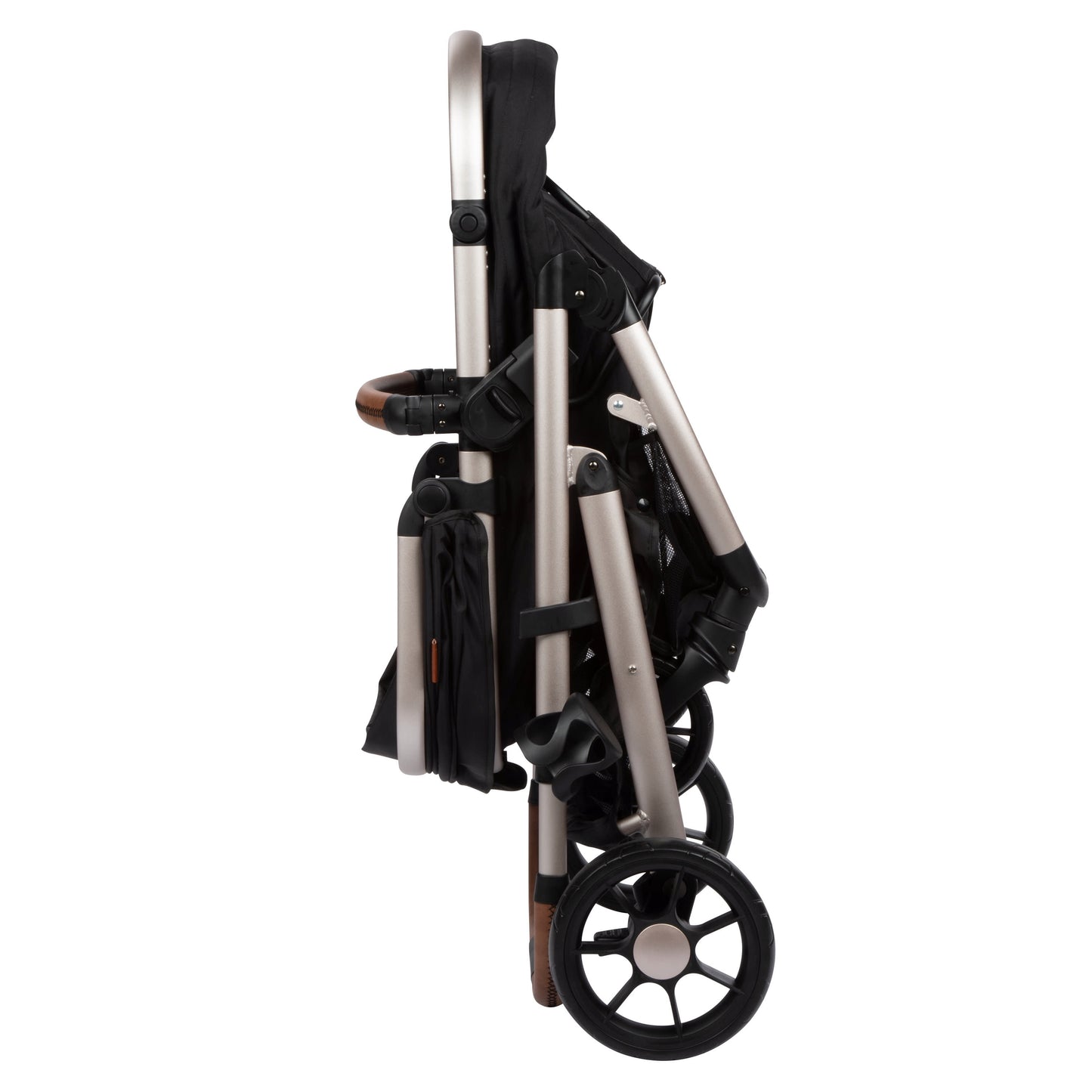 6-in-1 Modular Travel System for Infants and Toddlers in Black and Gold, Unisex Design