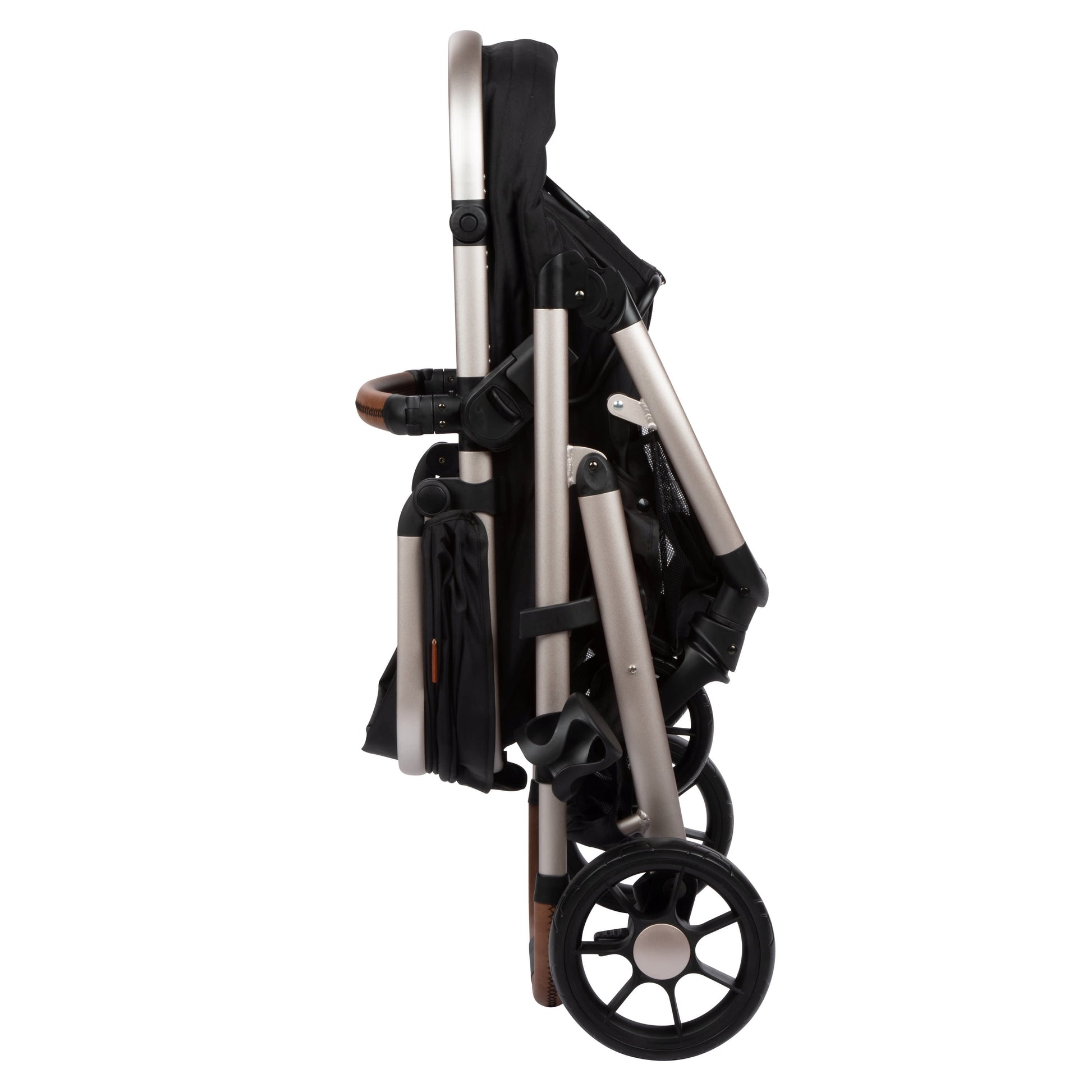 6-in-1 Modular Travel System for Infants and Toddlers in Black and Gold, Unisex Design