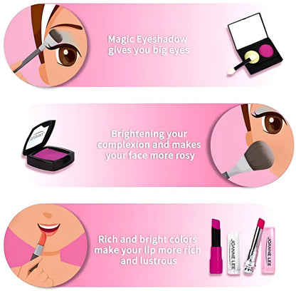 Kids Makeup Kit for Girl with Make up Remover - Non Toxic Play Princess Cosmetic Set - Ideal Birthday for Little Girls Ages 3+Year Old Children (Not Real Makeup)