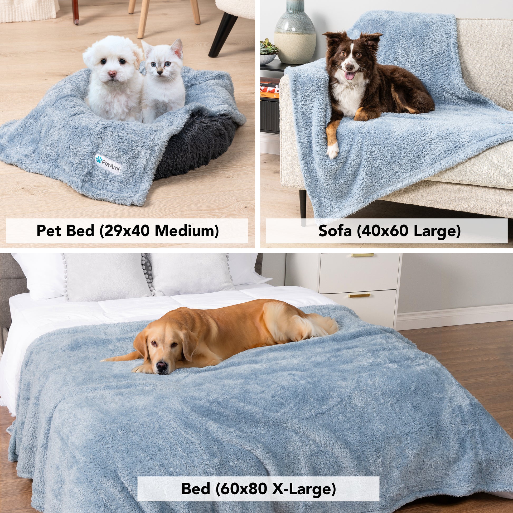 Dog Blanket for Pet Small Medium Large Dog Puppy Cat Soft Fleece Fluffy Sherpa
