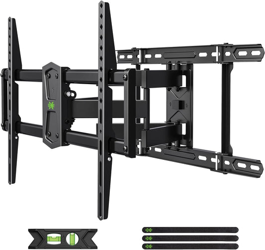 Full Motion TV Wall Mount 42"-84" TVS, Fits 16" 18" or 24" Studs, Heavy Duty TV Mounts Bracket with Dual Articulating Arms Tilt Swivel Extension Max VESA 600X400Mm, Weight Capacity 110Lbs