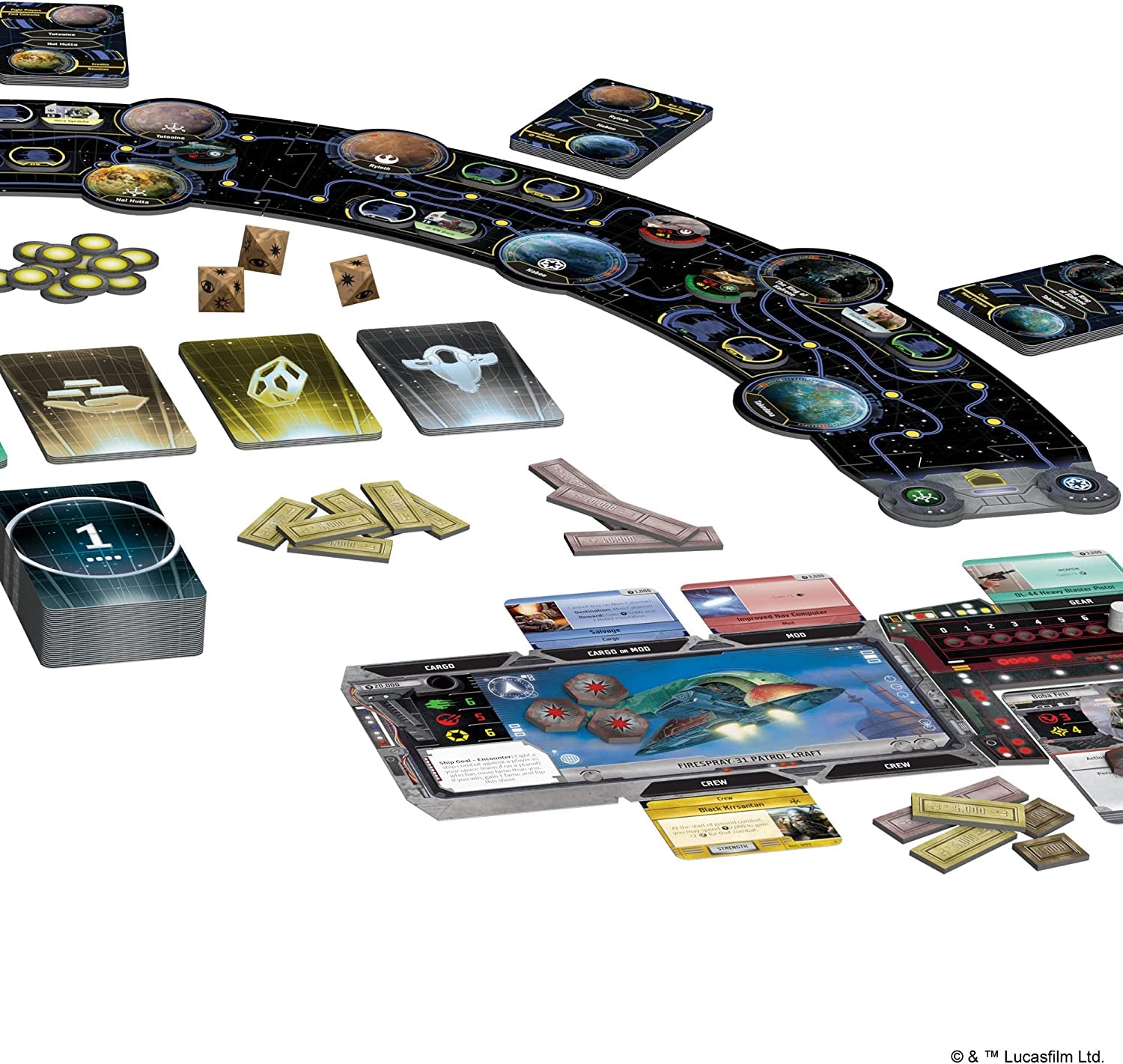 Star Wars: Outer Rim Strategy Board Game - Engaging Family Adventure for Ages 14+, 1-4 Players, 3-4 Hours of Playtime