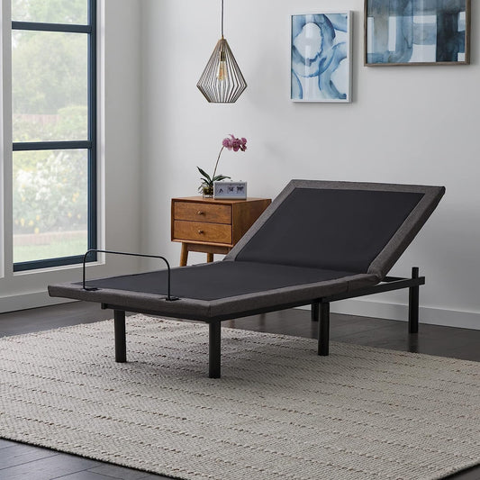 L600 Twin XL Adjustable Bed Base with Zero Gravity Feature, Bluetooth Connectivity, Companion App, Head and Foot Incline, Dual Massage Functionality, Under-Bed Lighting, Wireless Remote Control, and Dual USB Charging Ports