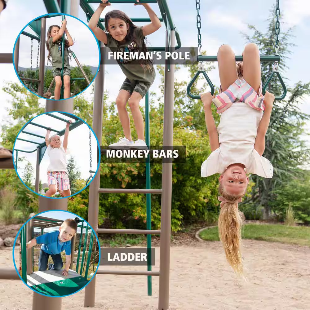 Earthtone Colors Monkey Bar Adventure Swing Set