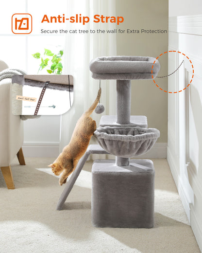 PAWZ Road Compact Cat Tree Tower with Scratching Post and Board for Kittens