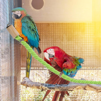 2 Pack Bird Hemp Rope Perch Swing Bird Cage Stand Pole Rope Accessories Parrot B
