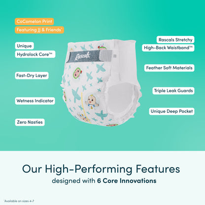 Premium Absorbent Baby Diapers, Size 7, 44 Pack