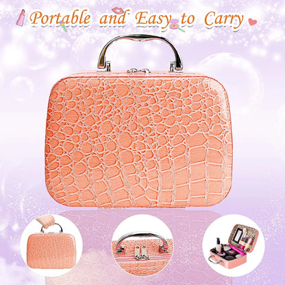 Kids Makeup Kit for Girl with Make up Remover - Non Toxic Play Princess Cosmetic Set - Ideal Birthday for Little Girls Ages 3+Year Old Children (Not Real Makeup)